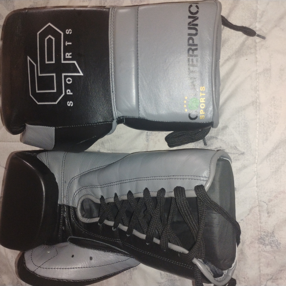 Under Armour Black and Gray Boxing Gloves